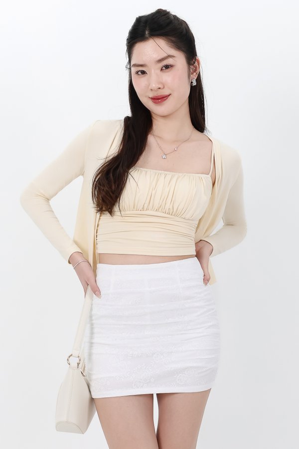 RESTOCKS 2 | Chaerin Cardigan Top Set in Pale Yellow