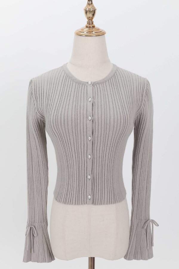 BACKORDER | Briella Button Up Knit Cardigan in Grey