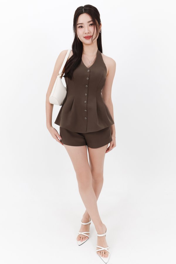 RESTOCKS | Casa Co-ord Halter Set in Cool Brown