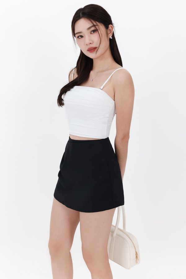 Rumi Ruched Skorts in Black