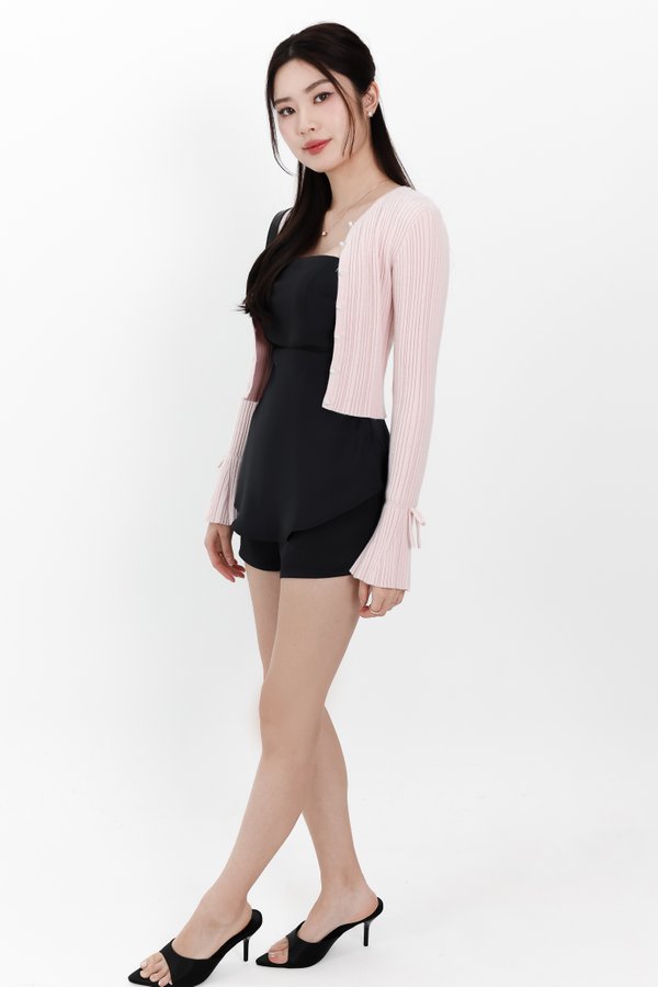 BACKORDER 2 | Briella Button Up Knit Cardigan in Light Pink
