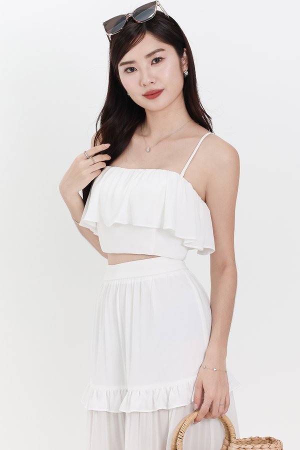 DEFECT | Coastal Co-ord Tube Top in White in M