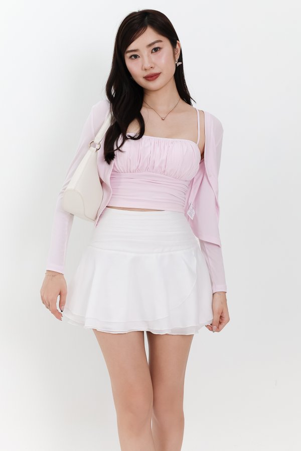 RESTOCKS | Chaerin Cardigan Top Set in Pale Lilac Pink