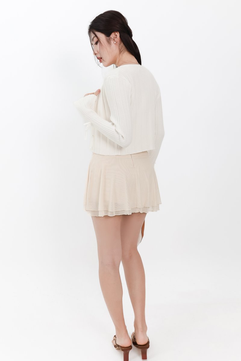 RESTOCKS | Briella Button Up Knit Cardigan in White