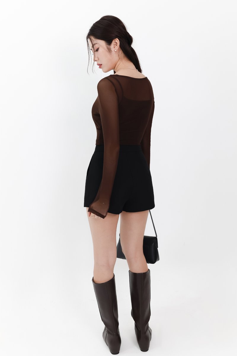 Casa Co-ord Highwaist Shorts in Black