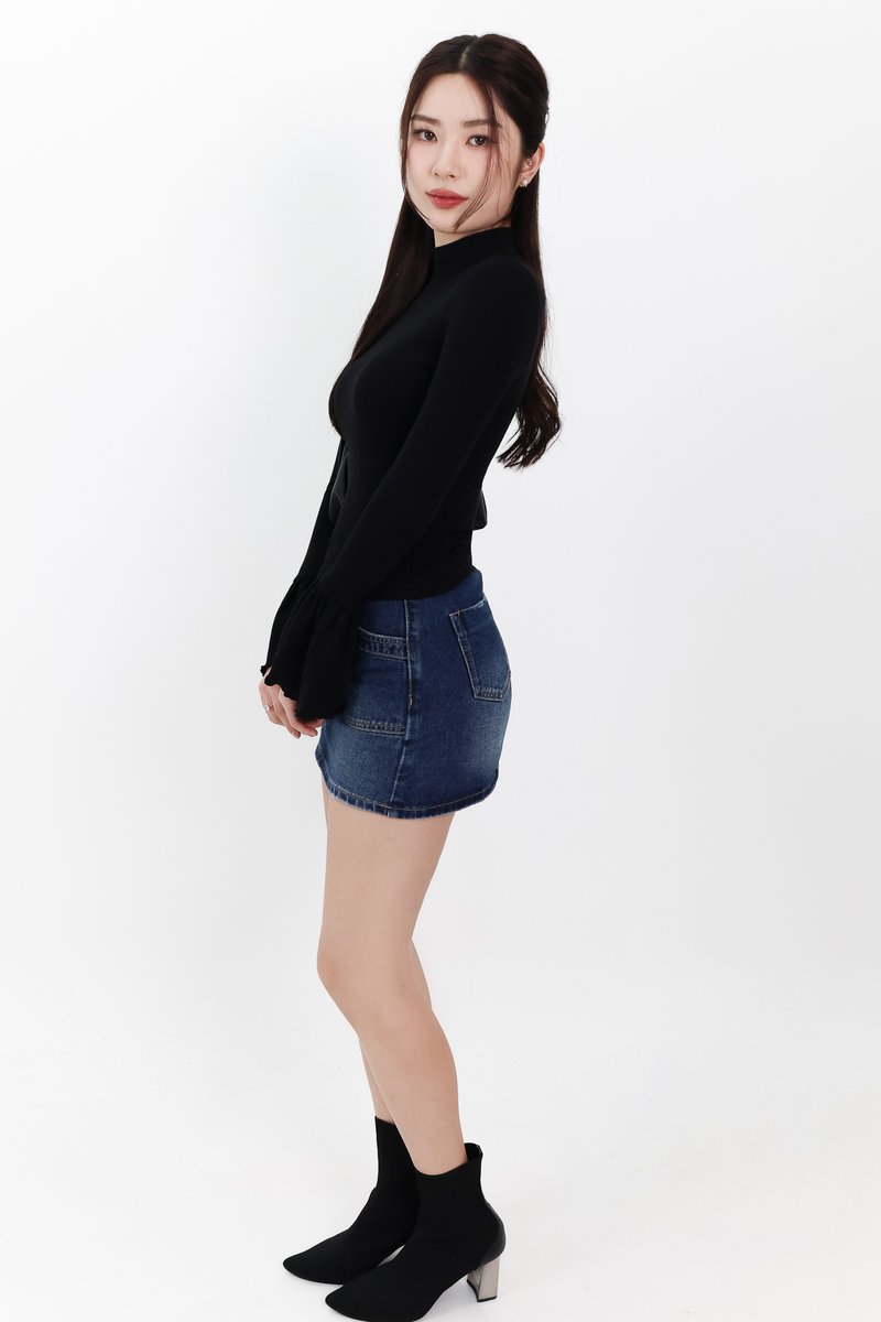 RESTOCKS | Hudson High Neck Sleeve Top V4 in Black