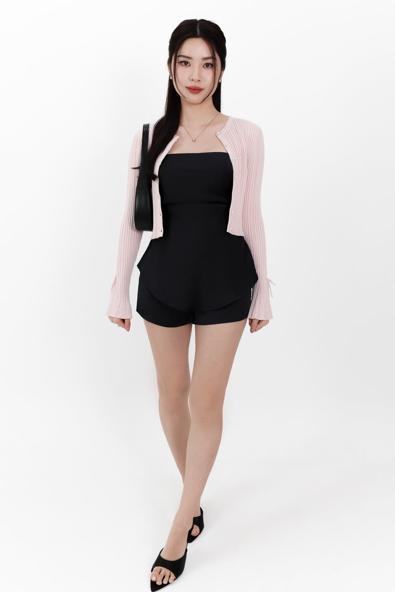 RESTOCKS | Briella Button Up Knit Cardigan in Light Pink