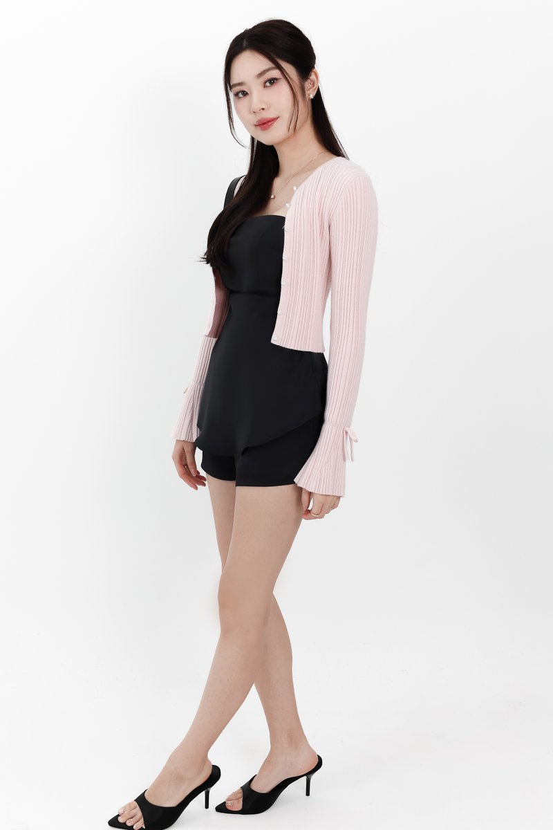 RESTOCKS | Briella Button Up Knit Cardigan in Light Pink