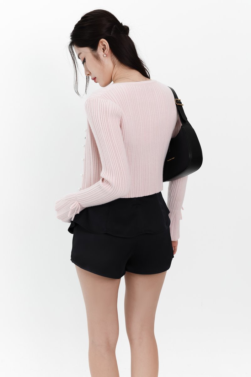 DEFECT | Briella Button Up Knit Cardigan in Light Pink in XL DEFECT | Briella Button Up Knit Cardigan in Light Pink in XL