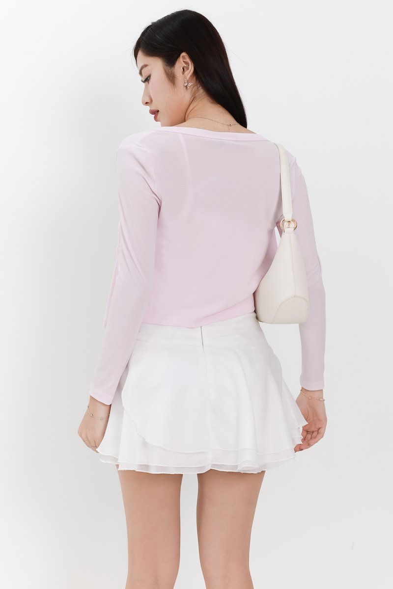 RESTOCKS | Chaerin Cardigan Top Set in Pale Lilac Pink RESTOCKS | Chaerin Cardigan Top Set in Pale Lilac Pink