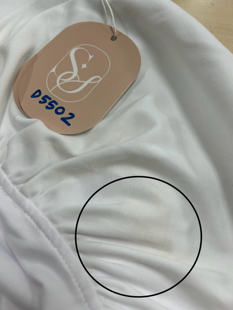 DEFECT | Serla Sleeved Bubble Romper Dress in White in XS