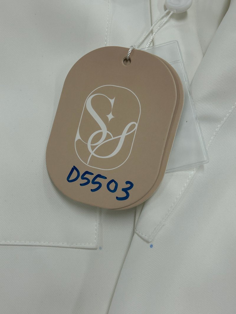 DEFECT | Men Mandarin Collar Shirt in White in M