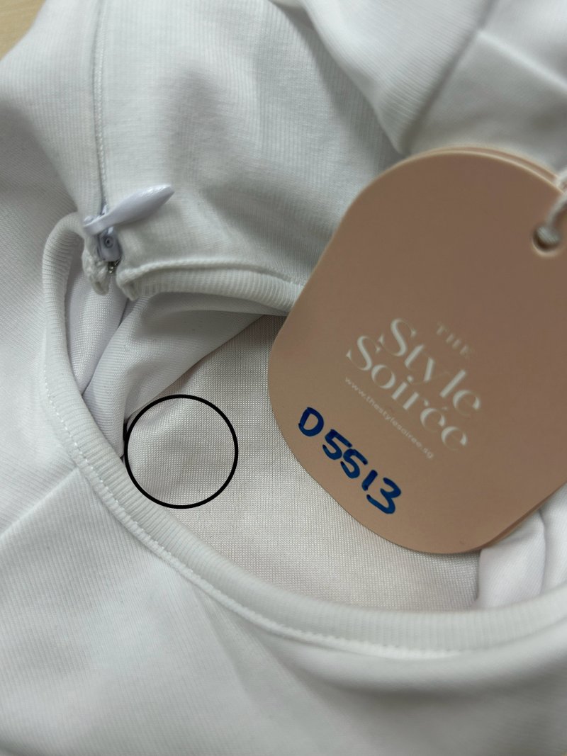 DEFECT | Serla Sleeved Bubble Romper Dress in White in XXS