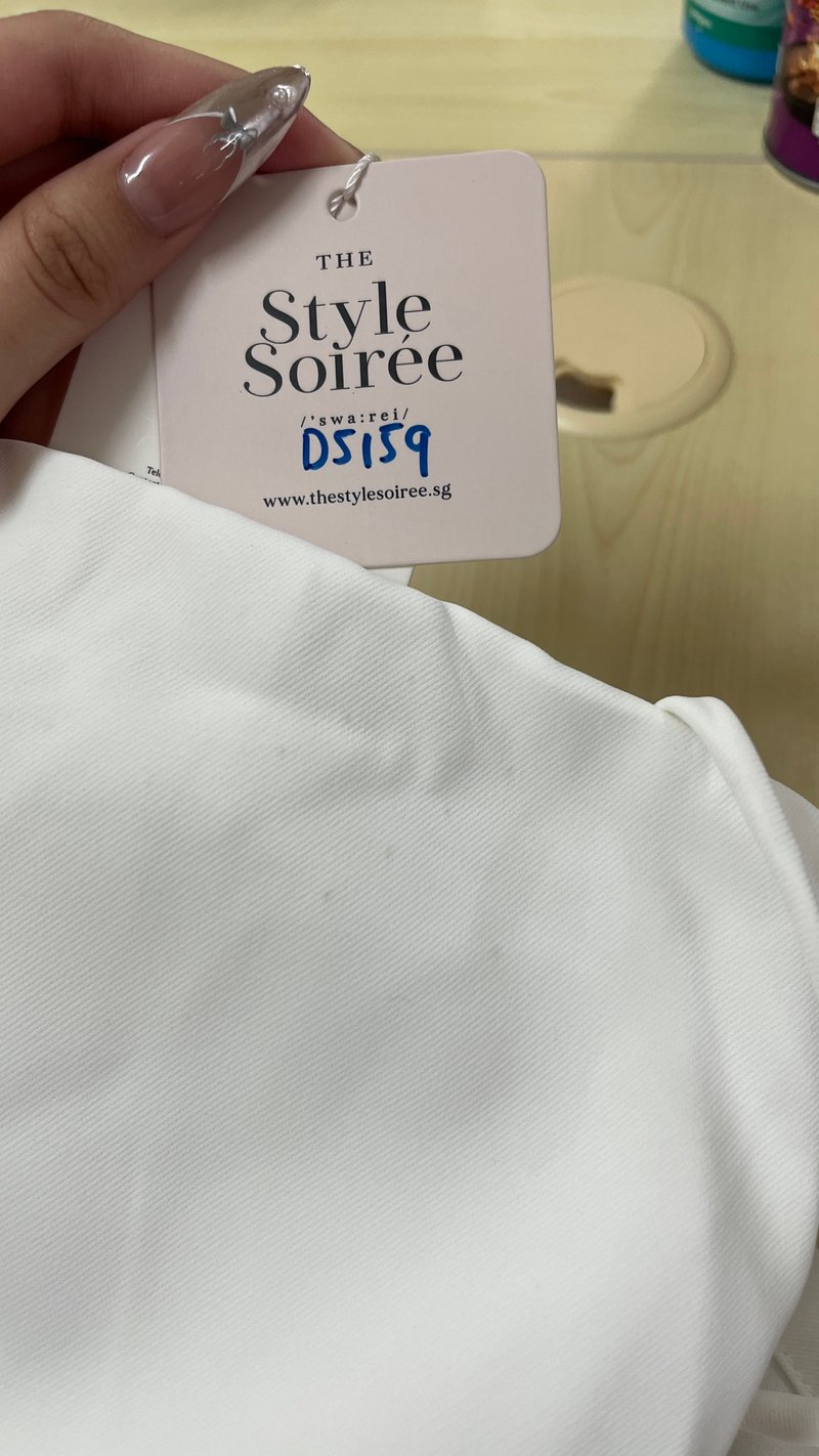 DEFECT | Rina Ribbon Romper Dress in White in M