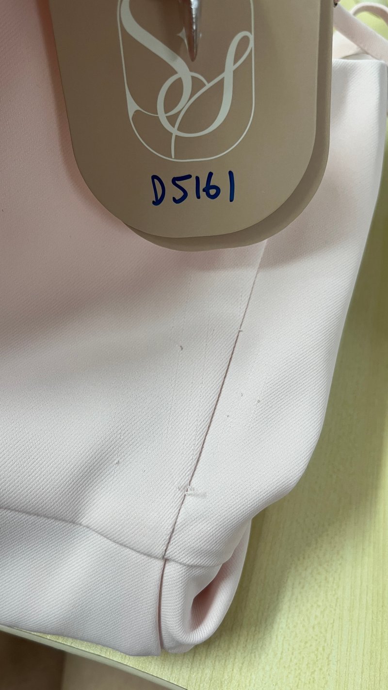 DEFECT| Prestine Pleat Midi Dress in Pastel Pink in XXS