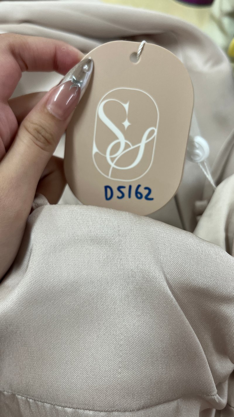 DEFECT | Terella Twist Knot Dress in Champagne Blush in S