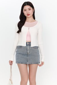 Kensley Knit Cardigan in White