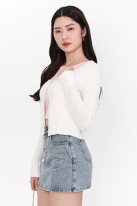 Kensley Knit Cardigan in White