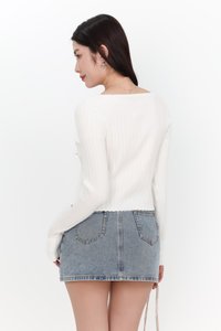 Kensley Knit Cardigan in White