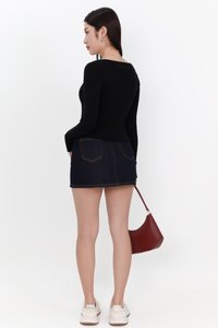 Kensley Knit Cardigan in Black
