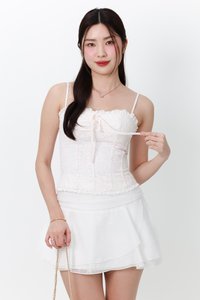 Fiona Floral Bustier Top in Nude Pink Florals Fiona Floral Bustier Top in Nude Pink Florals