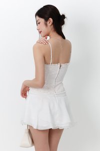 Fiona Floral Bustier Top in Nude Pink Florals Fiona Floral Bustier Top in Nude Pink Florals