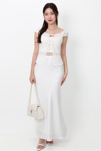 Clio Co-ord Set in White ( Regular Length )