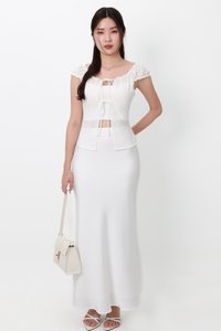 Clio Co-ord Set in White ( Regular Length )