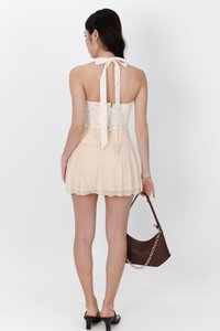 Fel Floral Halter Top in Light Yellow