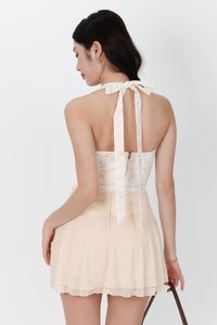 Fel Floral Halter Top in Light Yellow