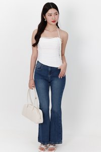 BACKORDER 2 | Taena Tie Strap Top in White