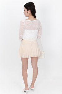 Lynn Lace Cardigan Top Set in White