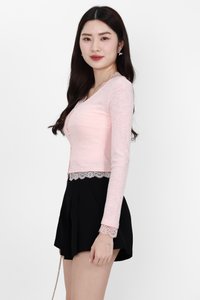 Paxie Pleated Highwaist Shorts in Black