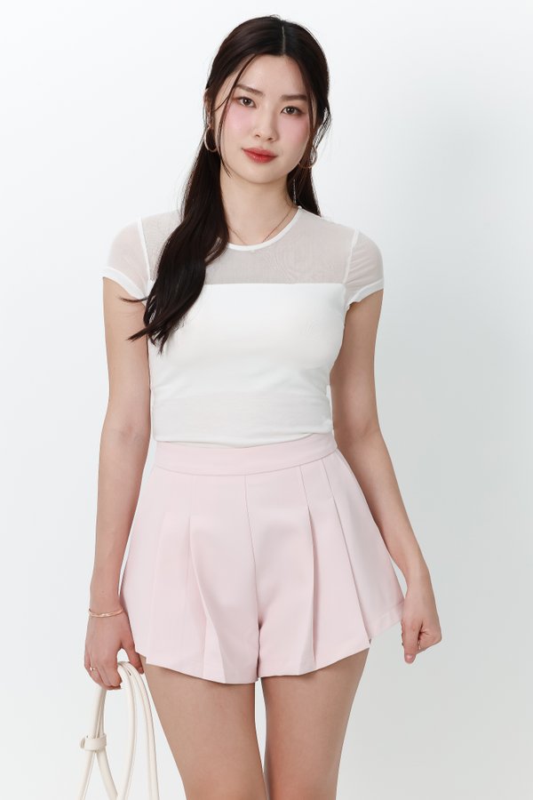 Manda Mesh Tee in White
