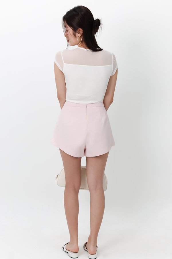 DEFECT | Manda Mesh Tee in White in XXS DEFECT | Manda Mesh Tee in White in XXS