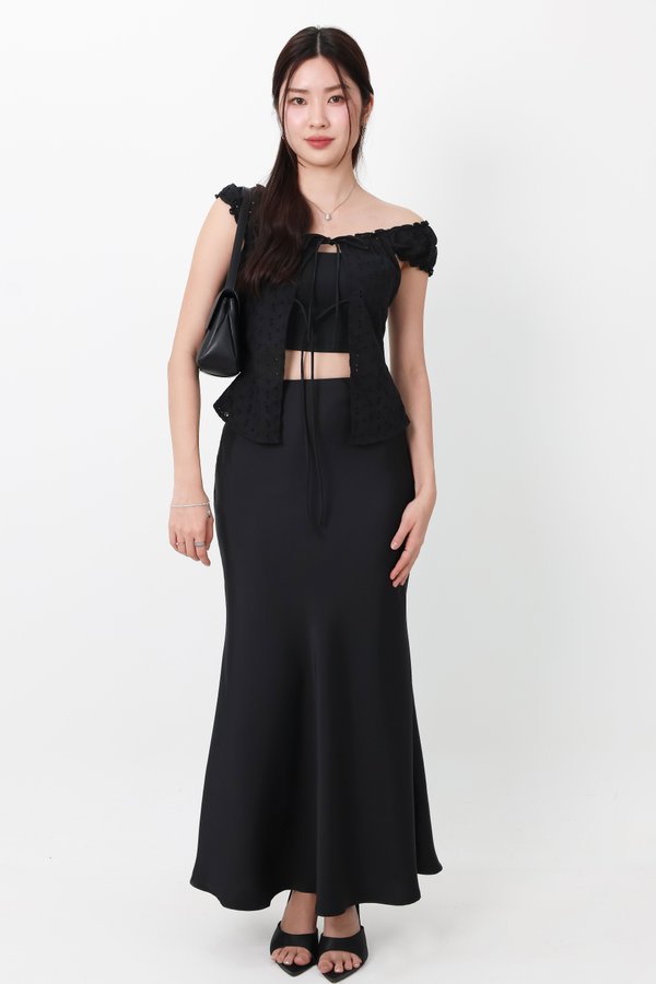 Clio Co-ord Set in Black ( Regular Length )