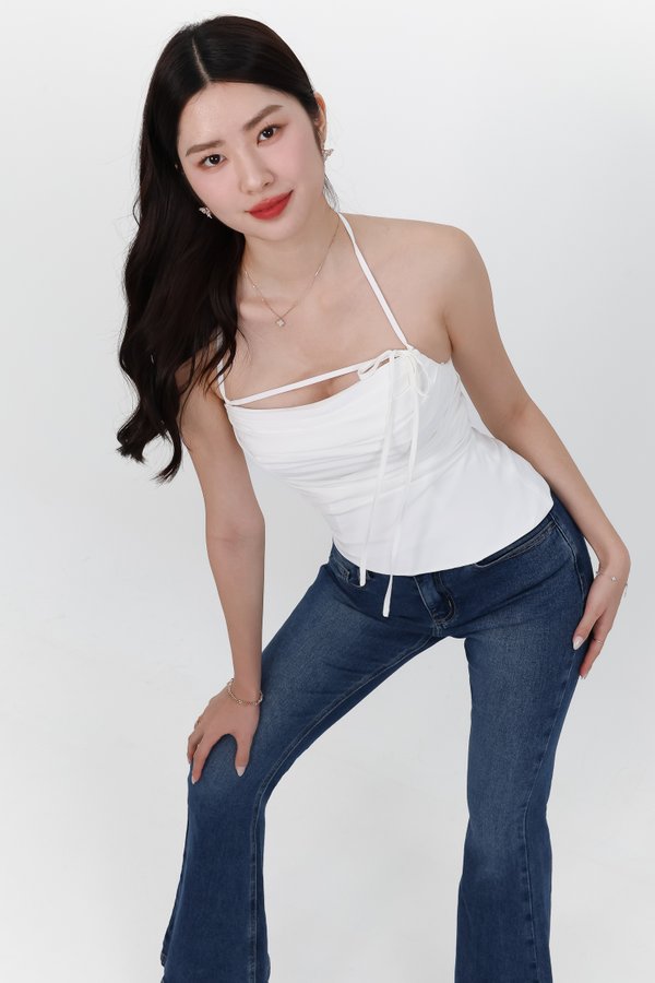 BACKORDER 2 | Taena Tie Strap Top in White BACKORDER 2 | Taena Tie Strap Top in White