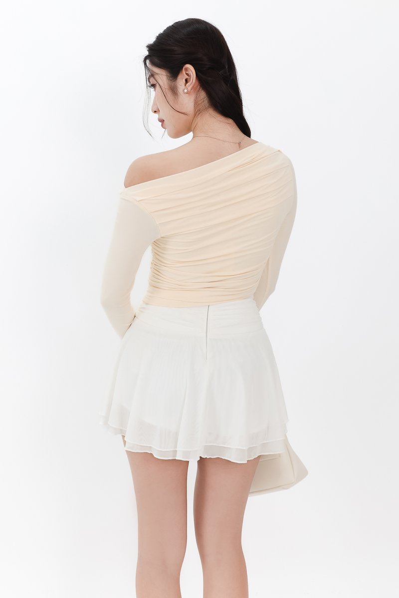DEFECT | Marley Mesh Co-ord Skorts in White in XS