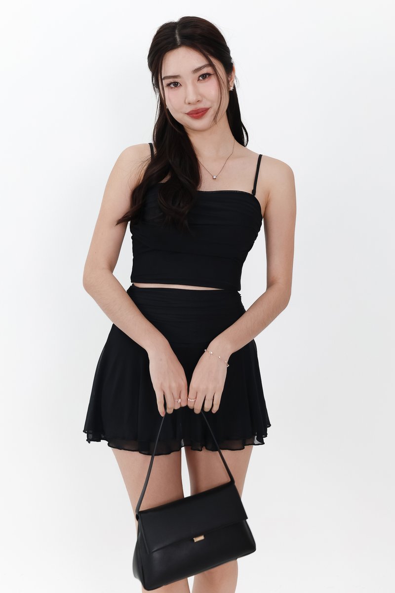 RESTOCKS | Marley Mesh Co-ord Tube Top in Black V2
