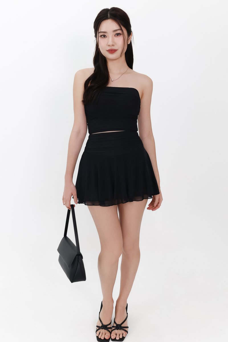 RESTOCKS | Marley Mesh Co-ord Tube Top in Black V2