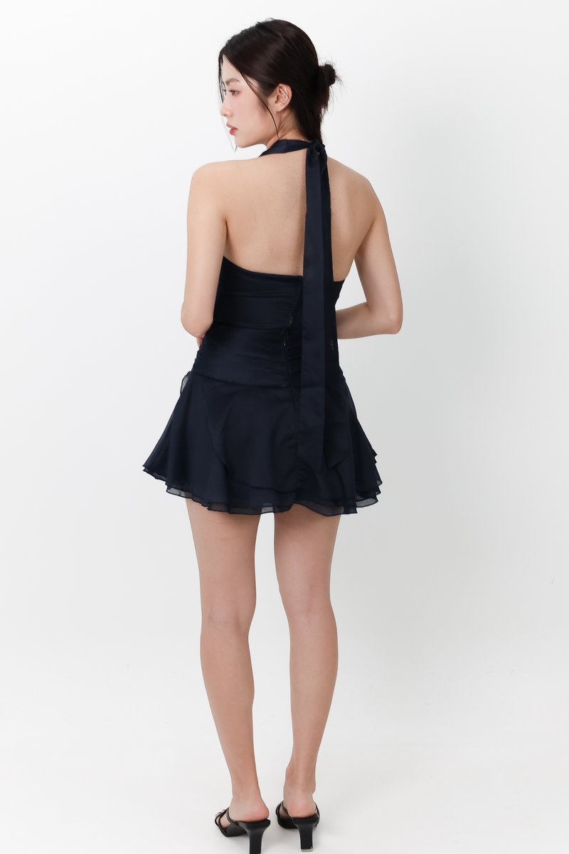 RESTOCKS | Ollie Organza Co-ord Set in Midnight Steel