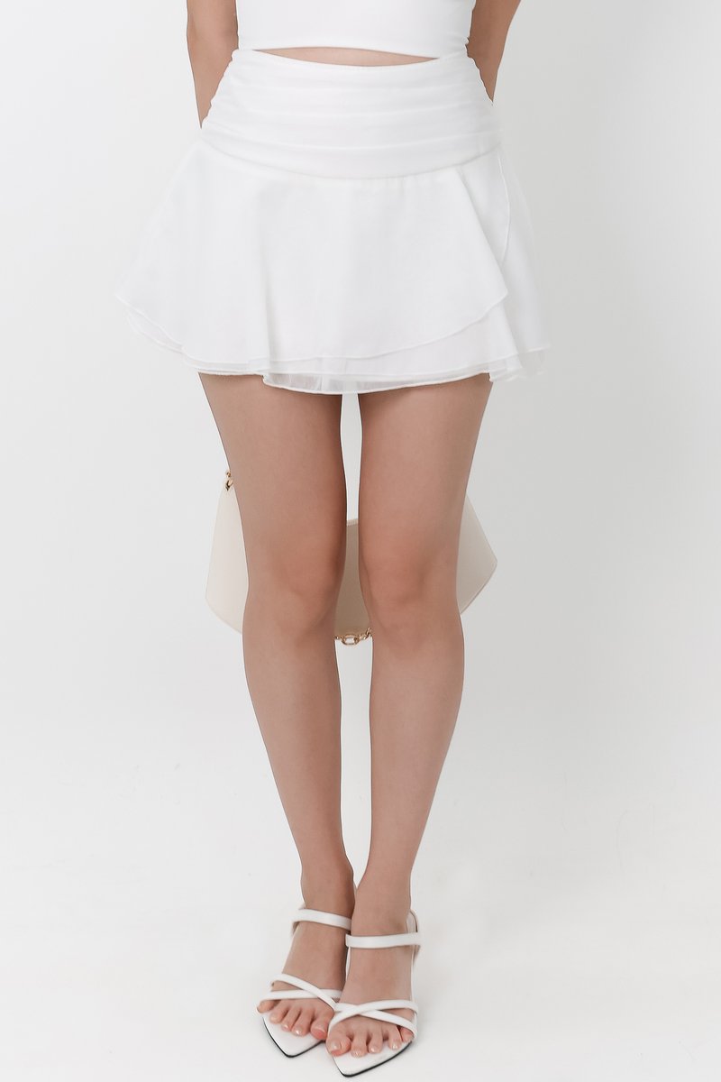 RESTOCKS | Ollie Organza Co-ord Skorts in White