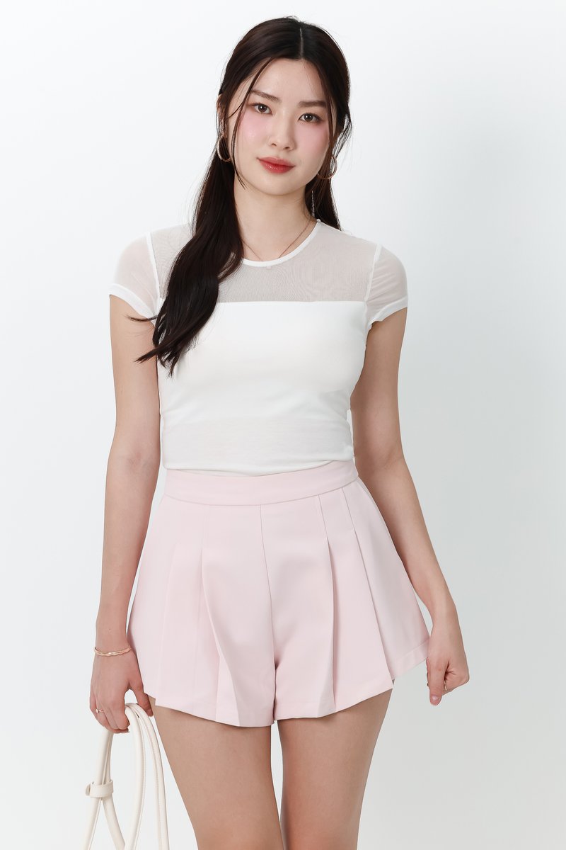 Manda Mesh Tee in White