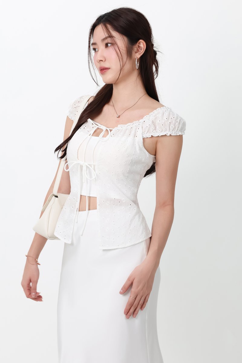Clio Co-ord Set in White ( Petite Length )