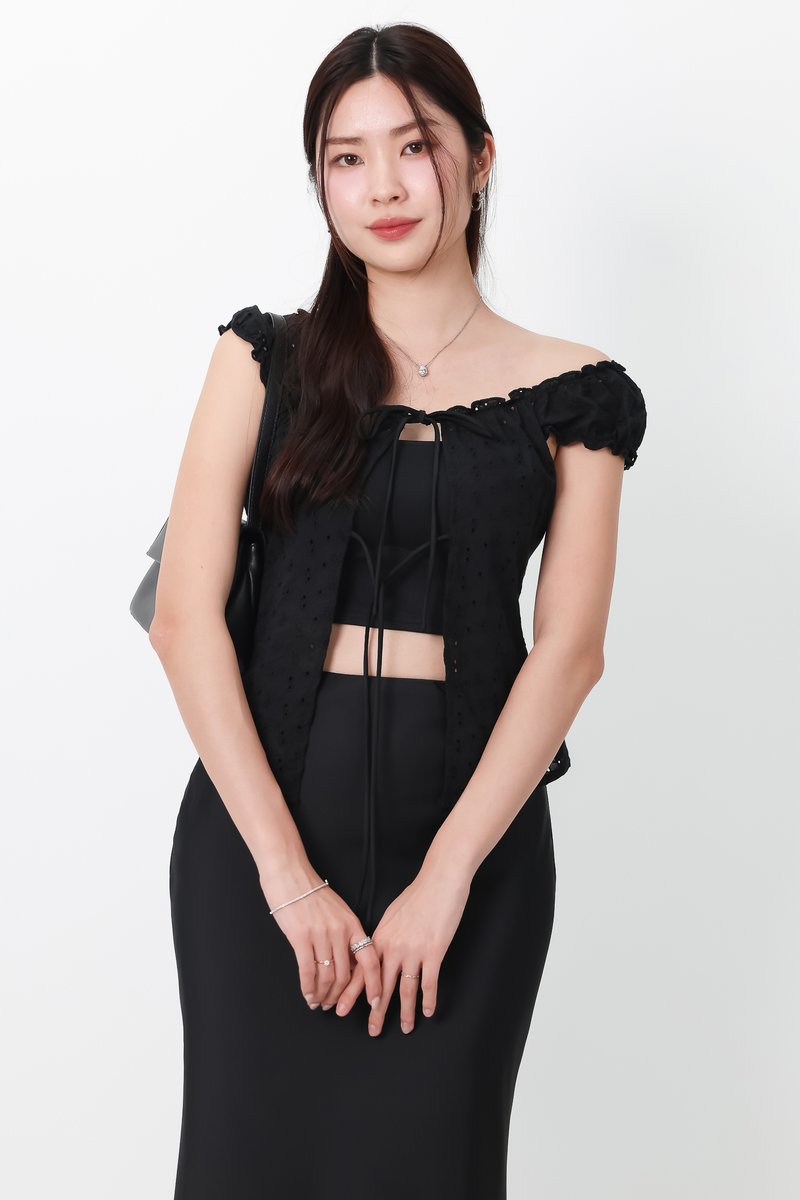 Clio Co-ord Set in Black ( Regular Length )