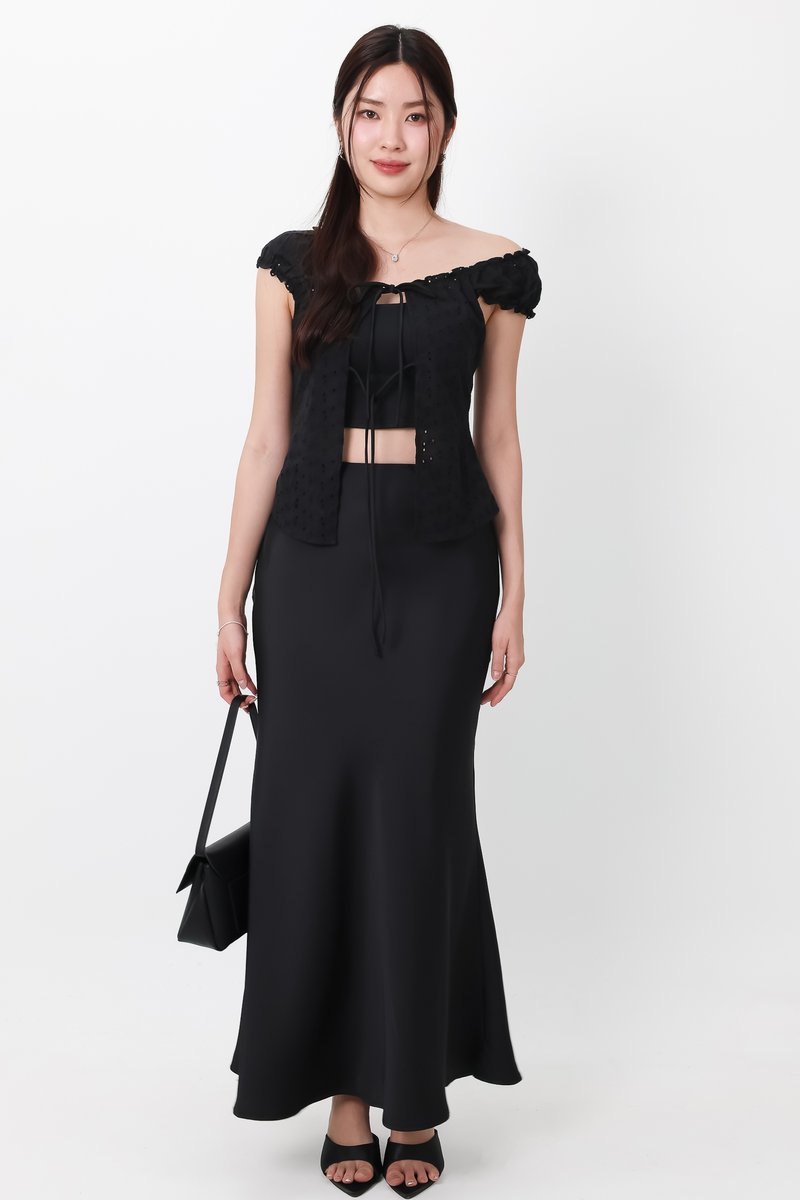 Clio Co-ord Set in Black ( Regular Length )