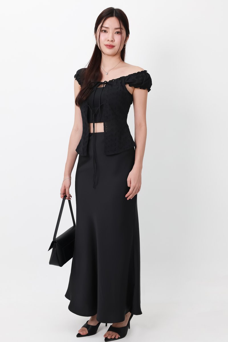 Clio Co-ord Set in Black ( Regular Length )