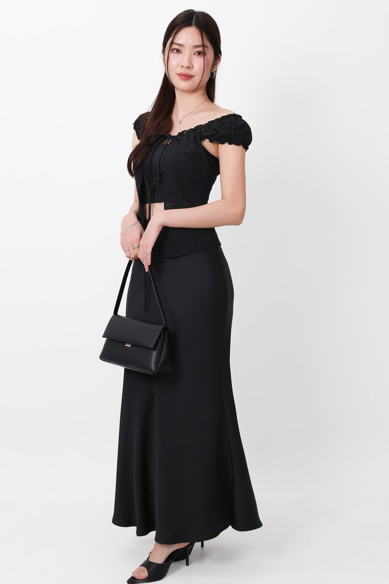 Clio Co-ord Set in Black ( Regular Length )
