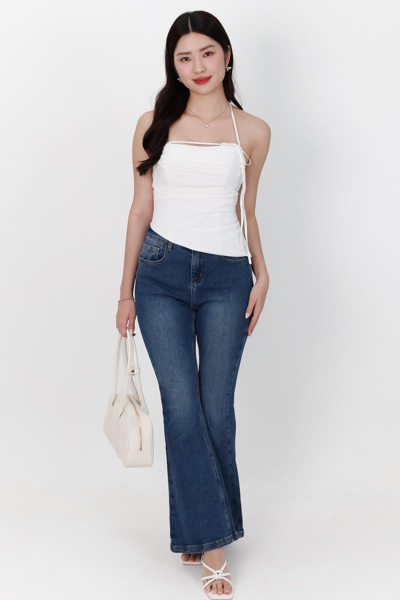BACKORDER | Taena Tie Strap Top in White