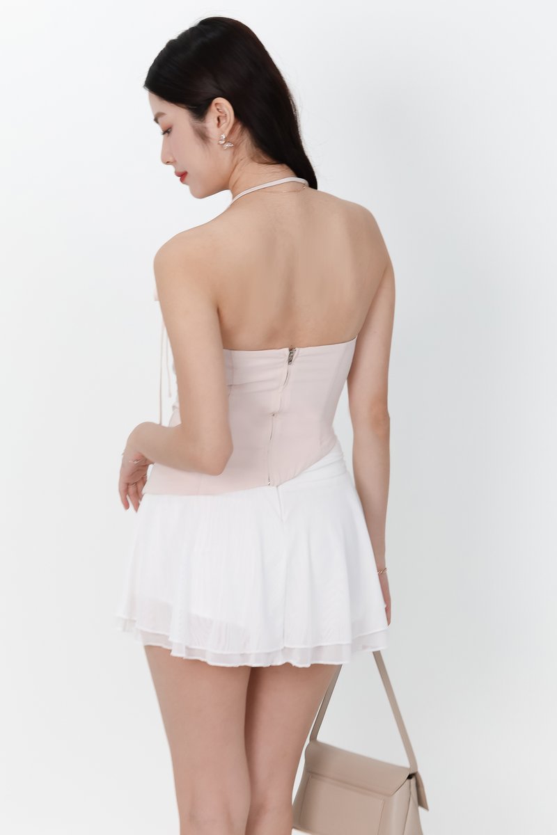 BACKORDER 3 | Taena Tie Strap Top in Nude Blush